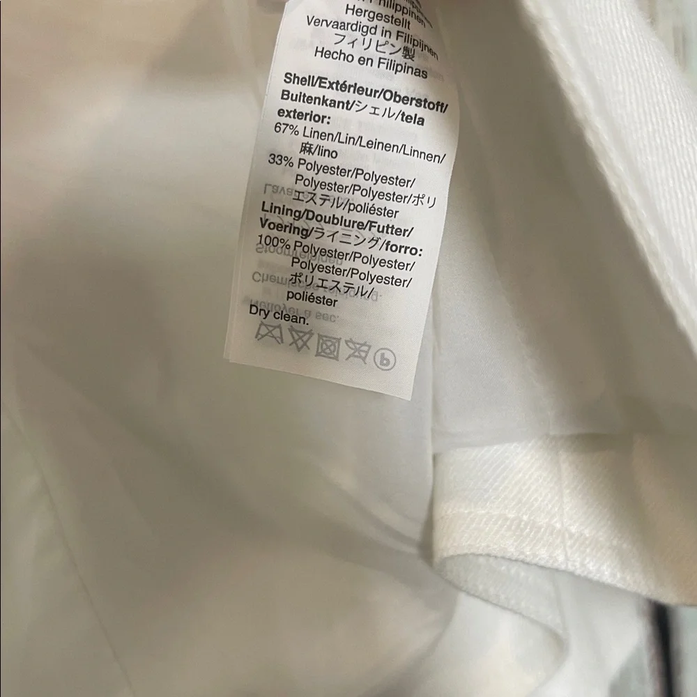 J.Crew White Linen Blend Blazer 12p